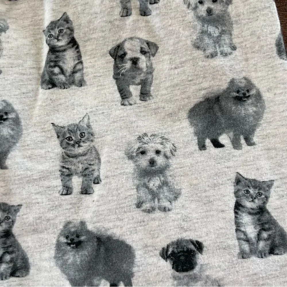 Carter's Girls Gray Animal/ Pet Print Leggings Pajama Bottoms Cotton Sz 8
